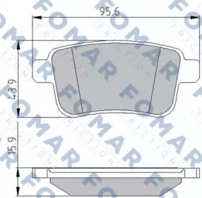 FOMAR FRICTION fo935681 -  Комплект тормозных колодок, дисковый тормоз